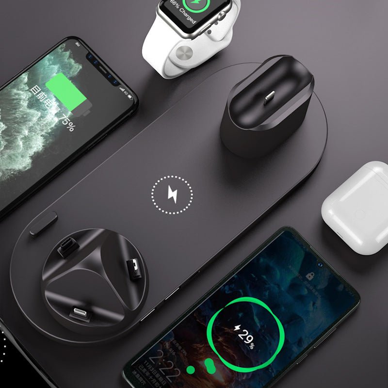 Wireless Charger For IPhone Fast Charger For Phone Fast Charging Pad For Phone Watch 6 In 1 Charging Dock Station - GadgetGlobe
