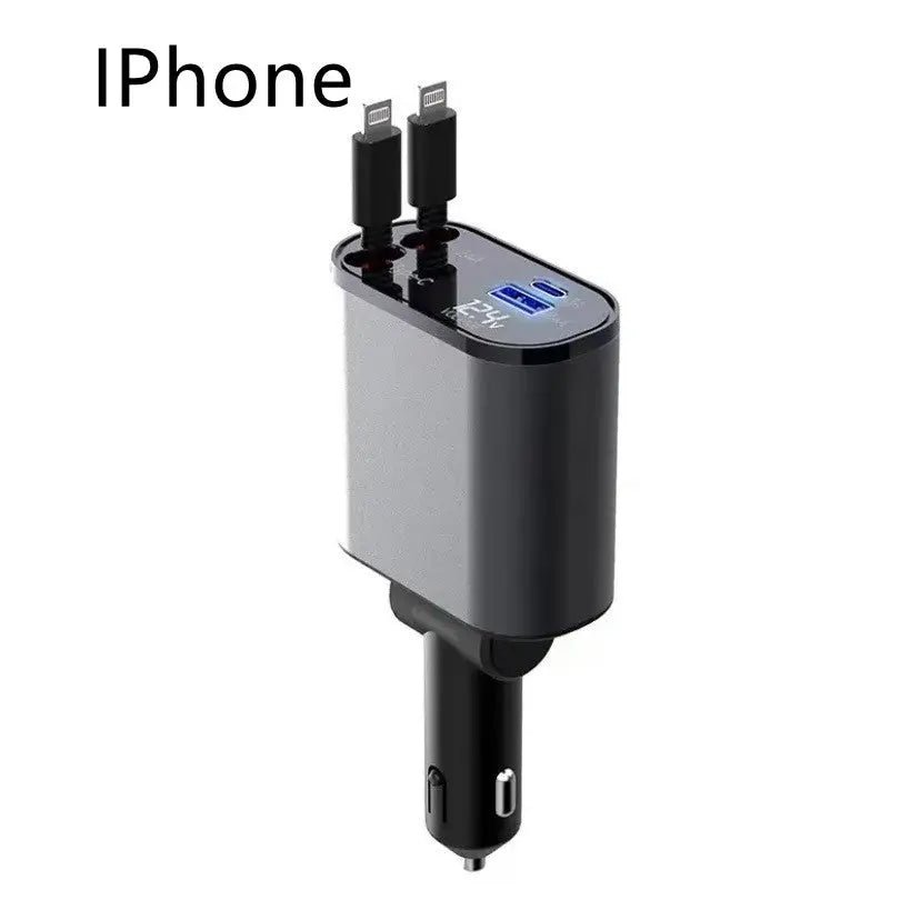 USB - C & USB Cigarette Lighter Adapter - GadgetGlobe