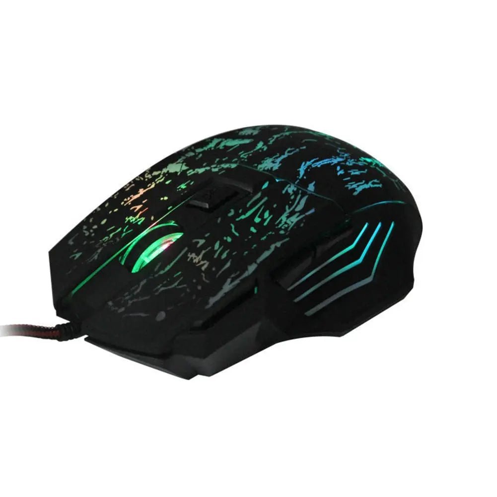 RGB gaming mouse with luminous design LED lighting