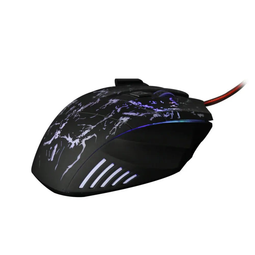 RGB gaming mouse with luminous design LED lighting