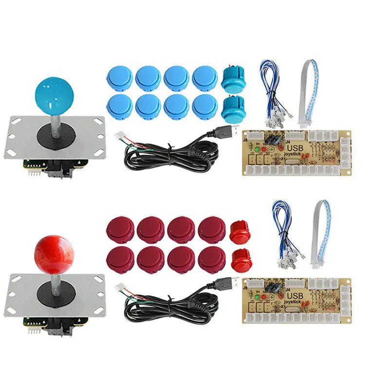 Button USB Joystick Control Chip Board Accessories Game Set - GadgetGlobe