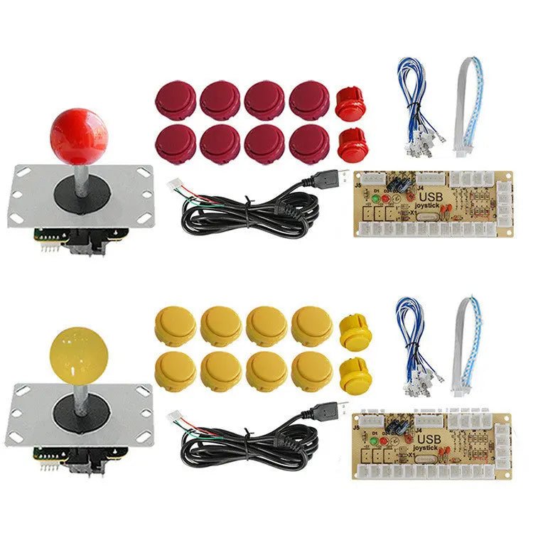 Button USB Joystick Control Chip Board Accessories Game Set - GadgetGlobe