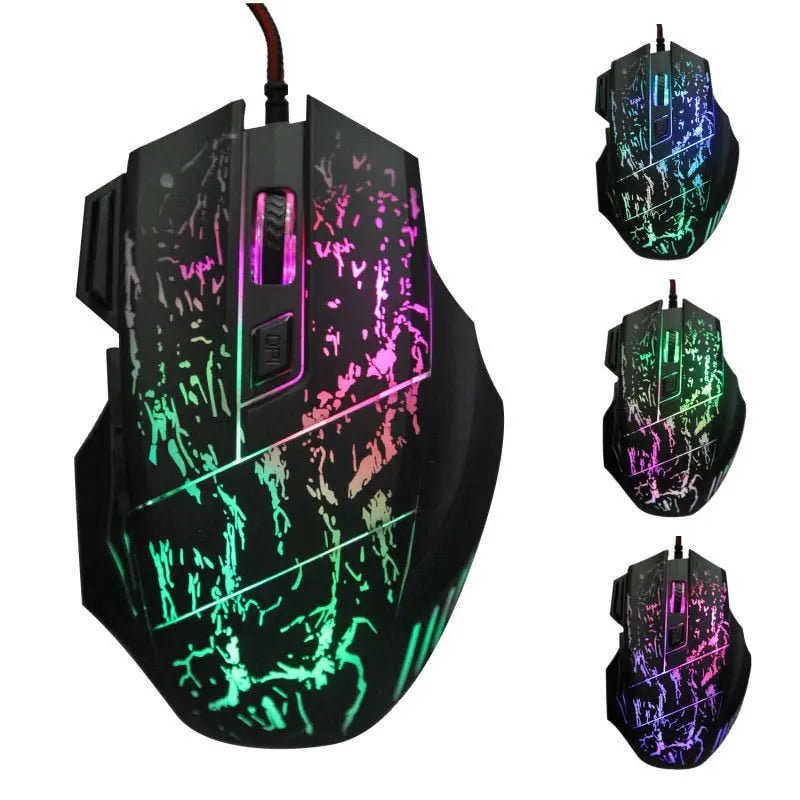 RGB gaming mouse with luminous design LED lighting