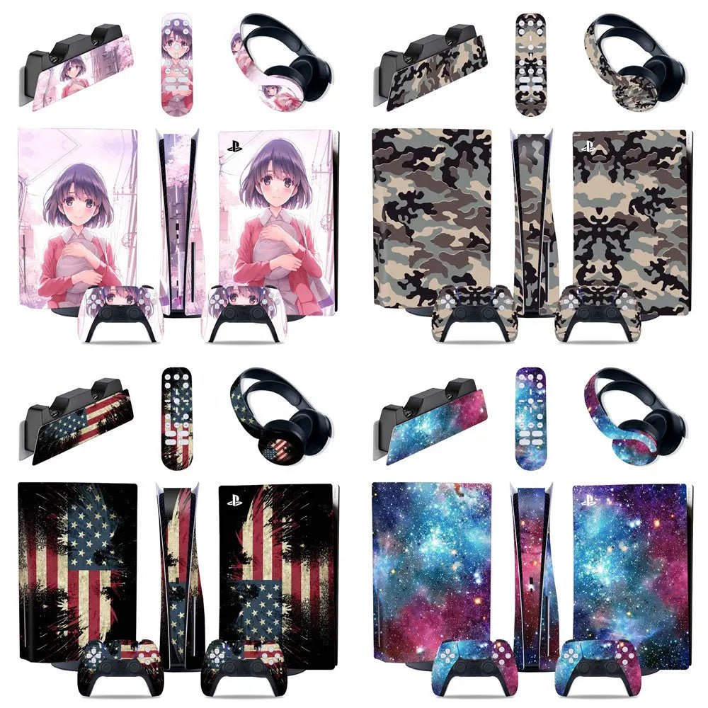 PS5 Sticker Set Game Console Full Body Sticker - GadgetGlobe