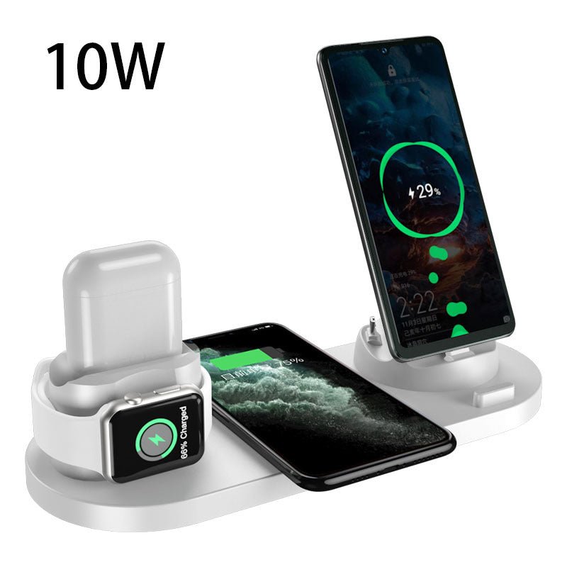 Wireless Charger For IPhone Fast Charger For Phone Fast Charging Pad For Phone Watch 6 In 1 Charging Dock Station - GadgetGlobe