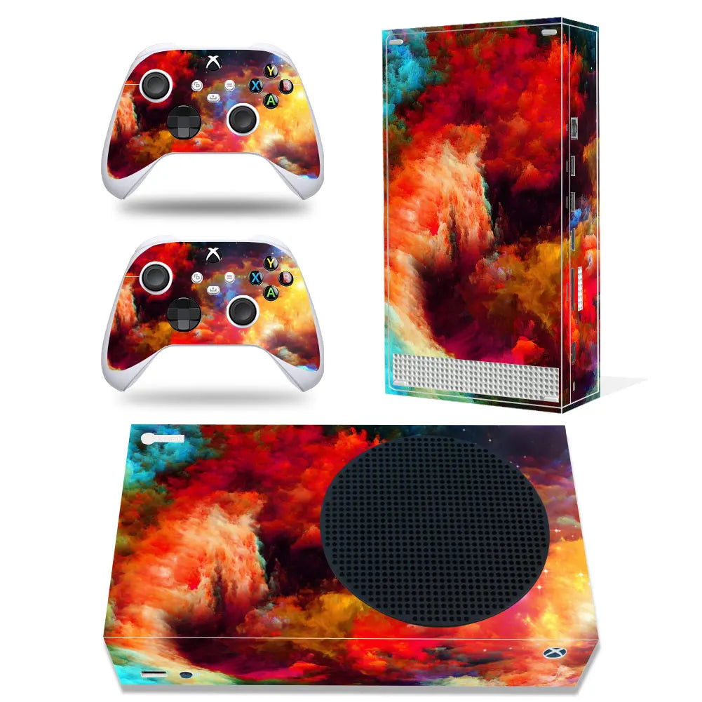 For Xbox Series S Console and 2 Controllers Skin Sticker