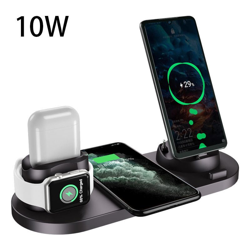 Wireless Charger For IPhone Fast Charger For Phone Fast Charging Pad For Phone Watch 6 In 1 Charging Dock Station - GadgetGlobe
