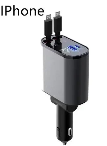 100W Super Fast Charger – USB-C & USB Cigarette Lighter Adapter - GadgetGlobe