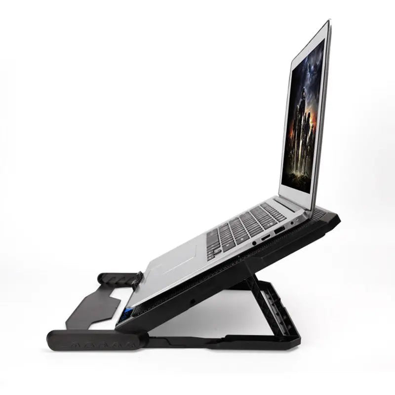 Laptop stand with fans cooling adjustable holder