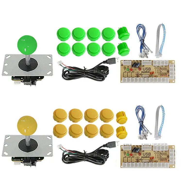 Button USB Joystick Control Chip Board Accessories Game Set - GadgetGlobe