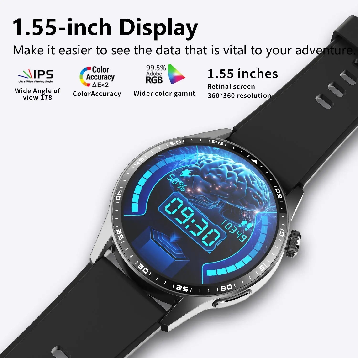 Healthy Blood Oxygen Smart Watch Men ECG - GadgetGlobe