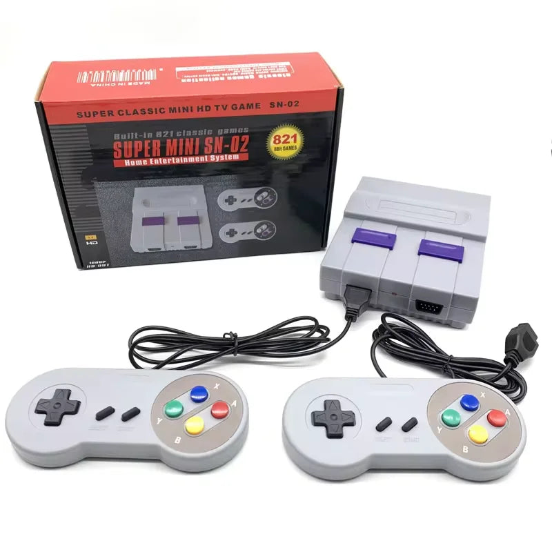 Games Retro Mini TV Video Game Console With 821 Built-in Games For Snes Two Gamepads AV Out GadgetGlobe