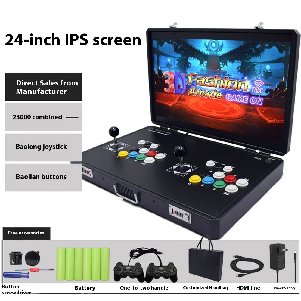 24 inch 31.5 inch Game Machine Portable Folding Double Rocker Dual System Home Arcade Integrated Machine Pandora Moonlight Box GadgetGlobe