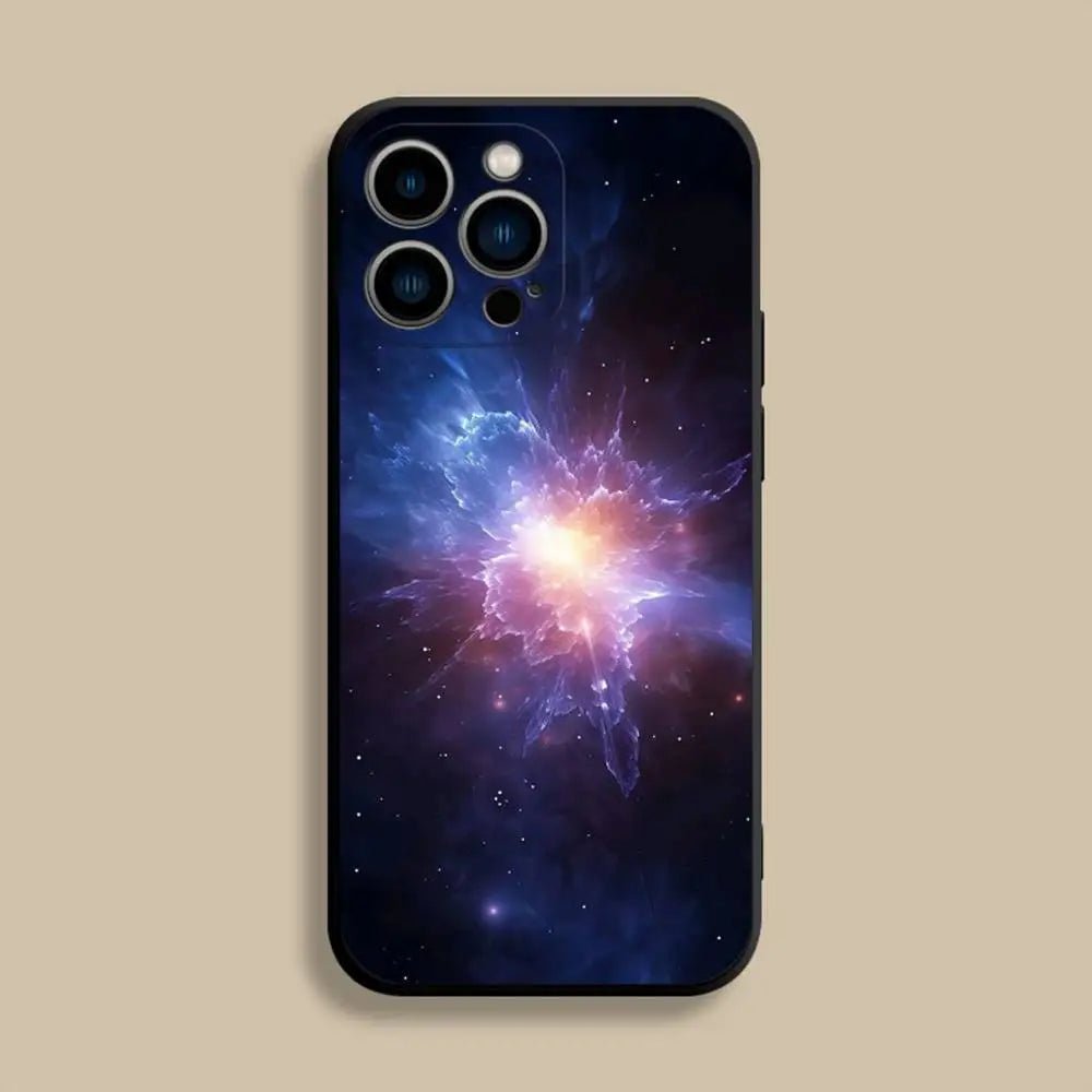 Space For Galaxy Universe Phone Case For iPhone 17,16,15,14,13,12,Pro,Max,Plus,E,SE4,Air,Mini Black Soft Cover - GadgetGlobe