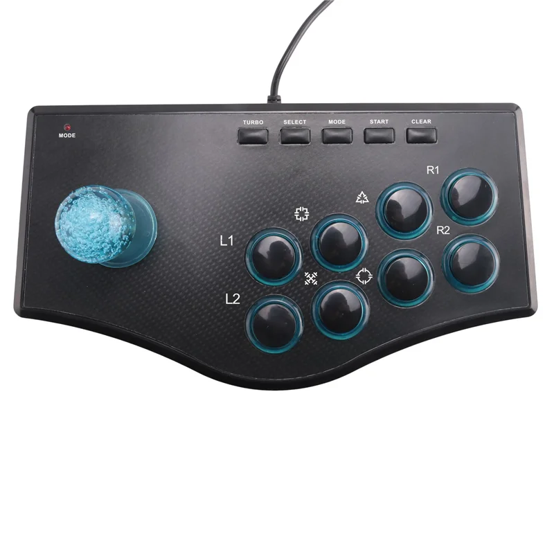 B21B 2X Arcade Game Rocker Controller USB Joystick For Ps2/Ps3/Pc/Android Smart Tv Built-In Vibrator Eight Direction Joystick GadgetGlobe
