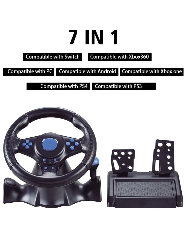 DATA FROG Game Steering Wheel For PS3 Racing Pad 180 Degree Computer USB Car PC Vibration Joysticks For PS2/PS3/Xbox 360/Switch - GadgetGlobe