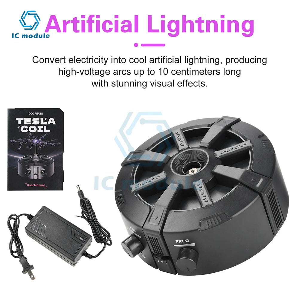 Music Tesla Coil BT Music Box Artificial Lightning Touchable Teaching Demonstration Experimental Model Science Experiments GadgetGlobe