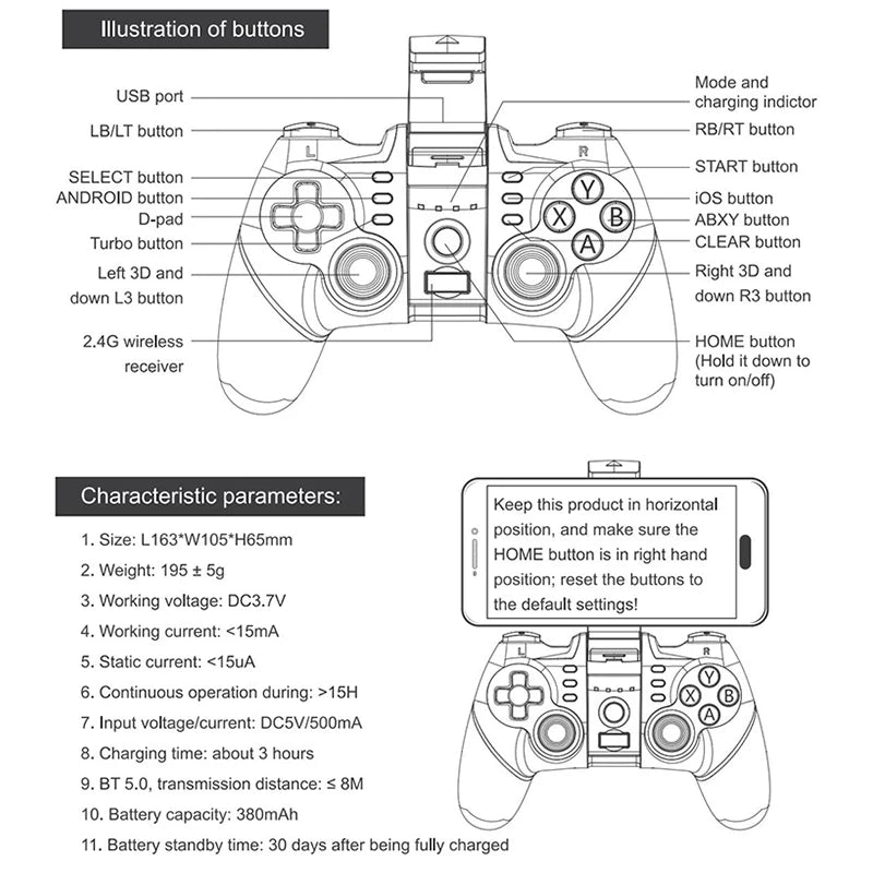 Phone Cell Wireless Gamepad For Android PC PS4 PS3 Playstation 4 3 Nintendo Switch PUBG Control Bluetooth Controller Mobile Game GadgetGlobe