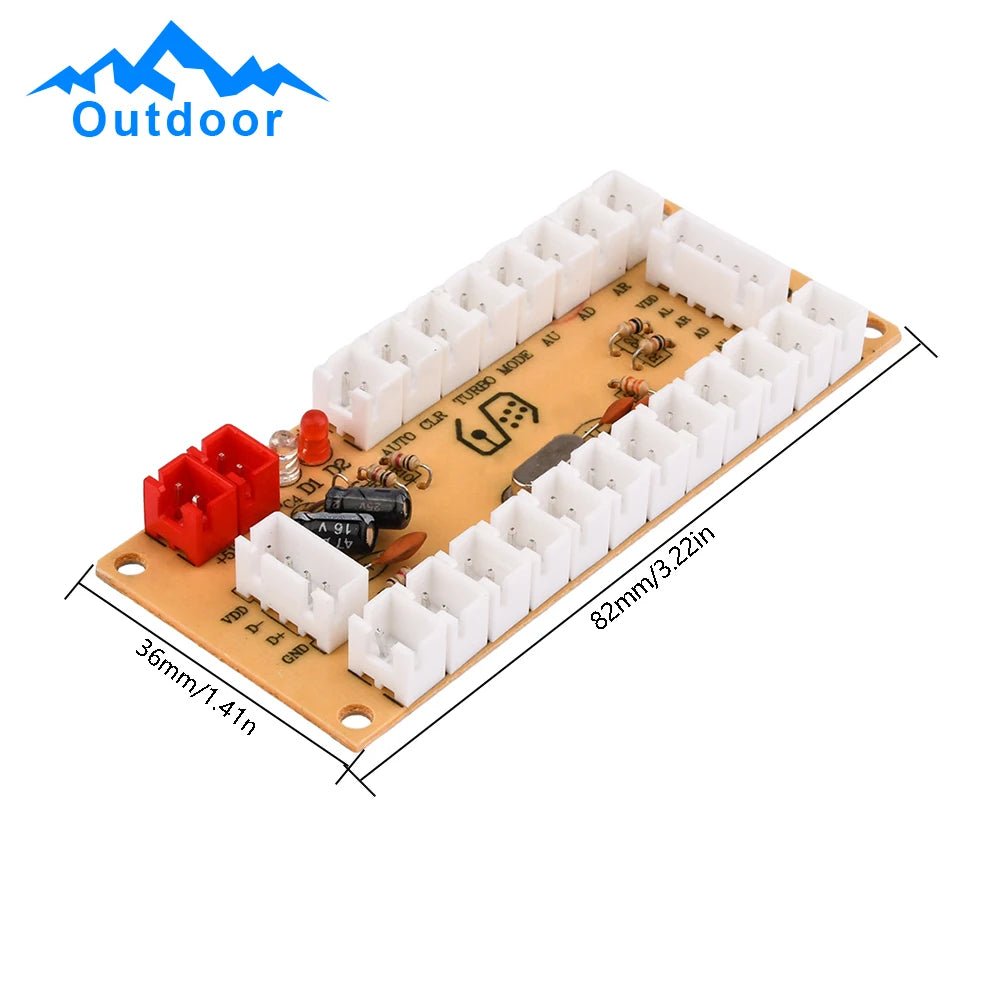 USB Arcade Joystick Chip Circuit Board DIY Arcade Joystick Accessory Kit DIY Arcade Joystick Circuit Board No Wiring with Wiring - GadgetGlobe
