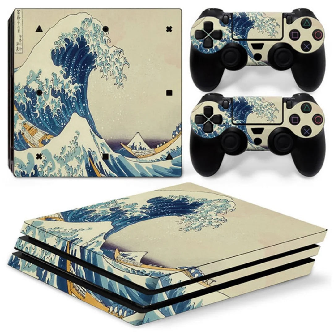 Skin Wrap for PS4 Pro Console Protective Vinyl for PS4 Pro Controller Full Cover Wrap Game Accessories GadgetGlobe