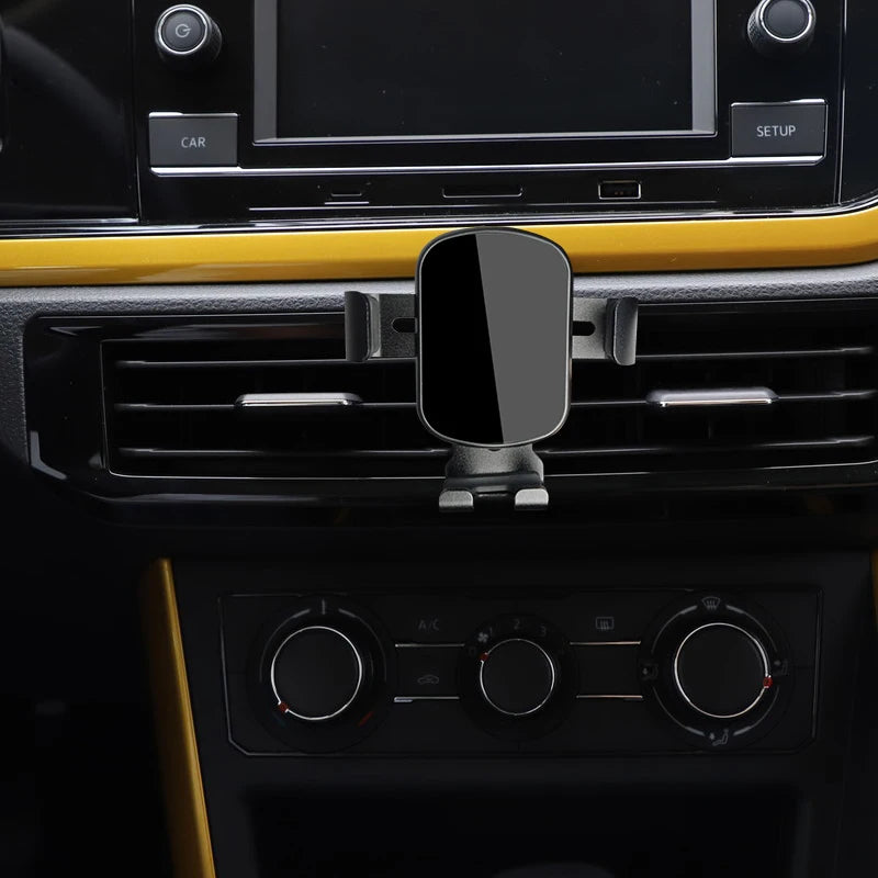 Gravity Car Phone Holder For Volkswagen VW Polo MK6 AW 2019-2023 Special Fix Bracket Base Support Smartphone Wireless Charging GadgetGlobe