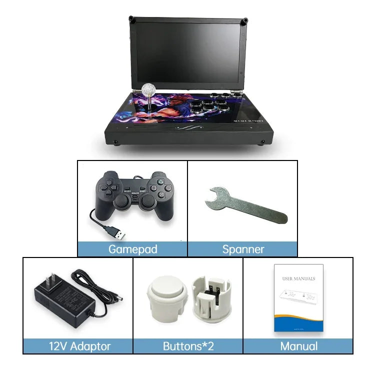 14-Inch 3D Pandora 26800 in 1 Console Folding Portable Arcade Console Pandora DX Box 720P HD Screen Mini Arcade Moonlight GadgetGlobe