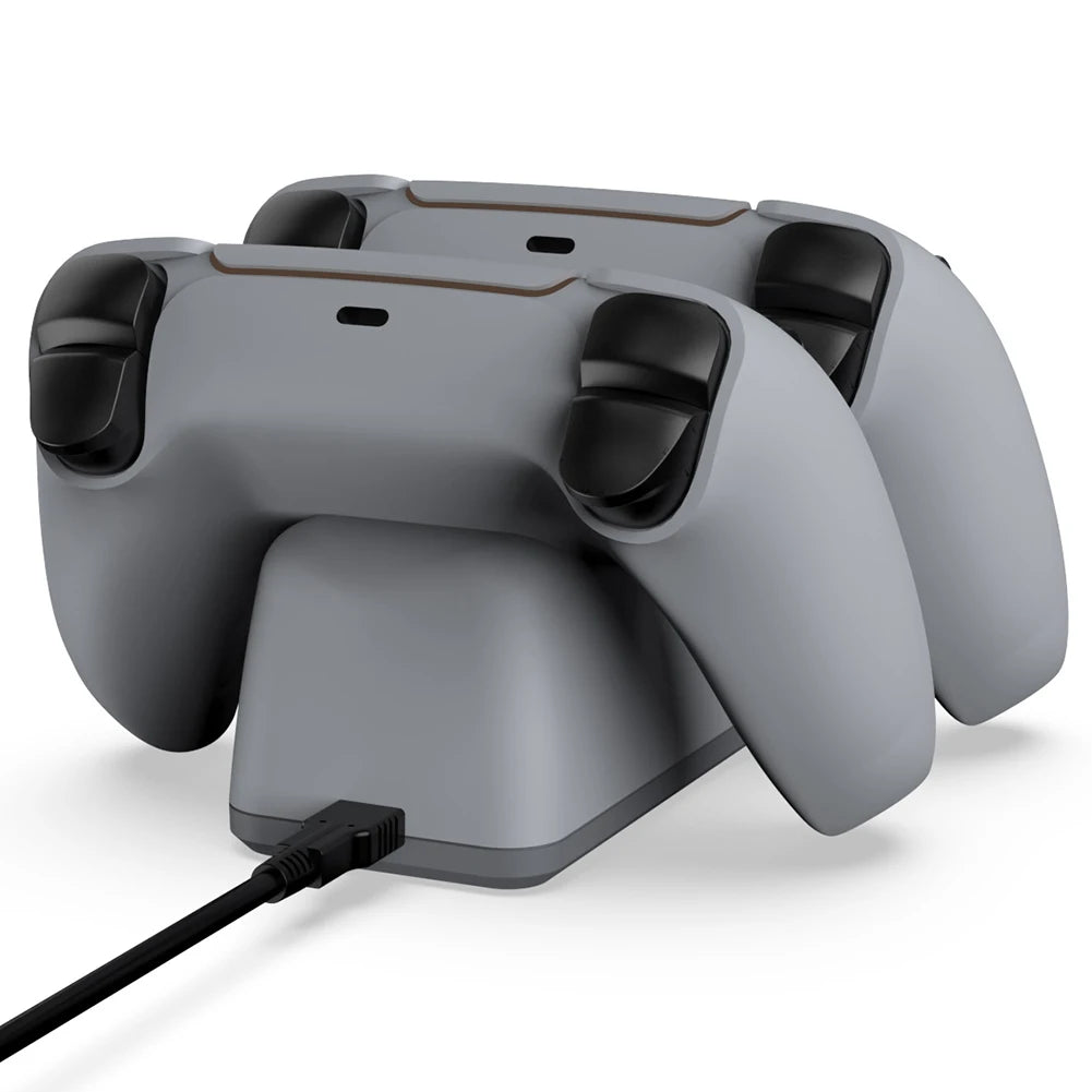 For PS5 Dual Controller Charging Dock Controller Charger Station Charging Cradle Dock for PlayStation 5 Wireless Gamepad GadgetGlobe