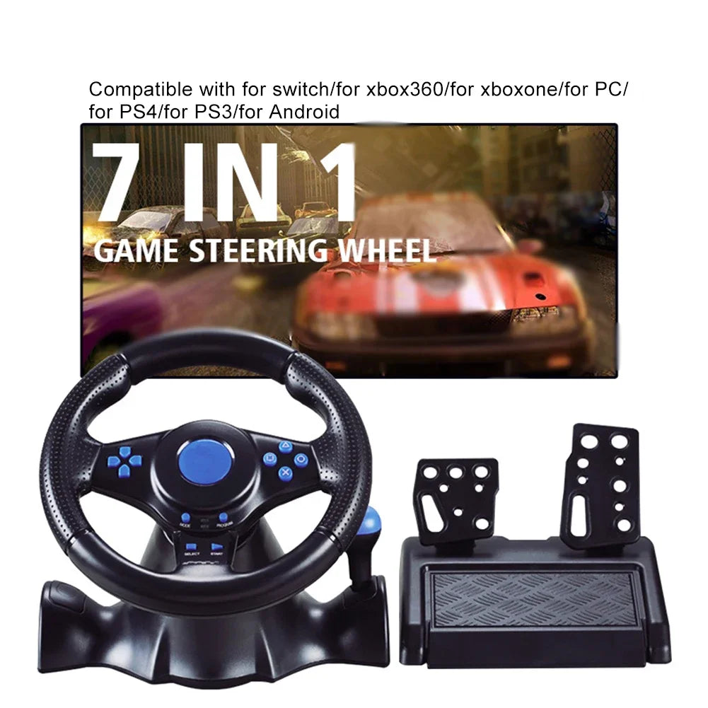 USB Car Steering Wheel For Switch For Xbox For 360 For PS4 For PS3 For PC Racing Steering Wheel Vibration Controller Simulator GadgetGlobe
