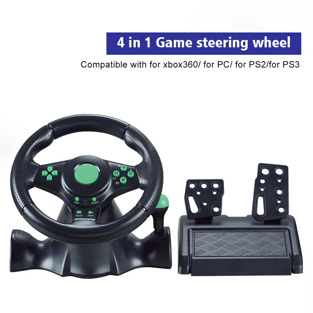 USB Car Steering Wheel For Switch For Xbox For 360 For PS4 For PS3 For PC Racing Steering Wheel Vibration Controller Simulator GadgetGlobe