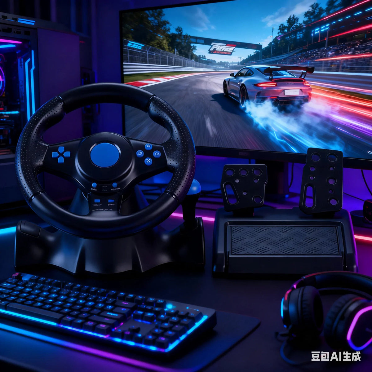 USB Car Steering Wheel For Switch For Xbox For 360 For PS4 For PS3 For PC Racing Steering Wheel Vibration Controller Simulator GadgetGlobe