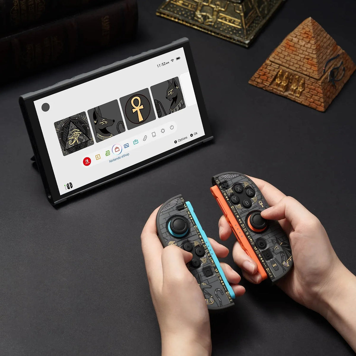 Geekshare Switch 2 Protective Case Full Wrap Hard Shell Anti Slip Anti Drop Egypt Pattern Cover For Gamers Men In Stock GadgetGlobe