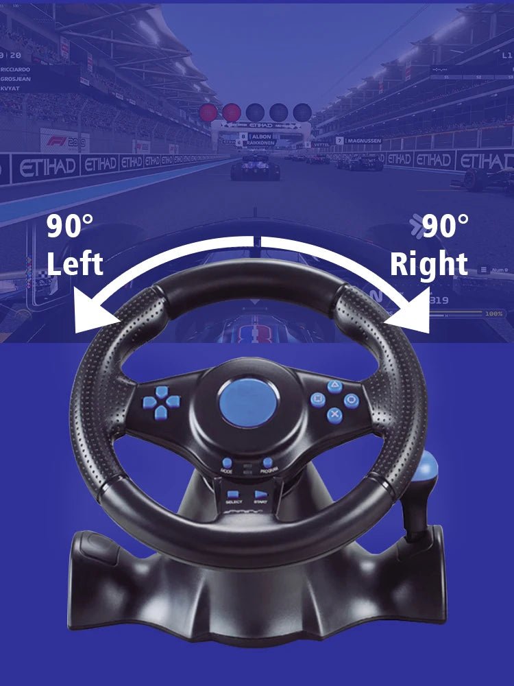 DATA FROG Game Steering Wheel For PS3 Racing Pad 180 Degree Computer USB Car PC Vibration Joysticks For PS2/PS3/Xbox 360/Switch - GadgetGlobe