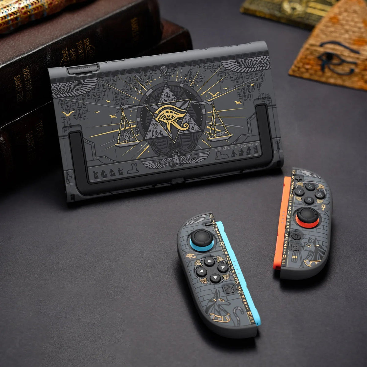 Geekshare Switch 2 Protective Case Full Wrap Hard Shell Anti Slip Anti Drop Egypt Pattern Cover For Gamers Men In Stock GadgetGlobe