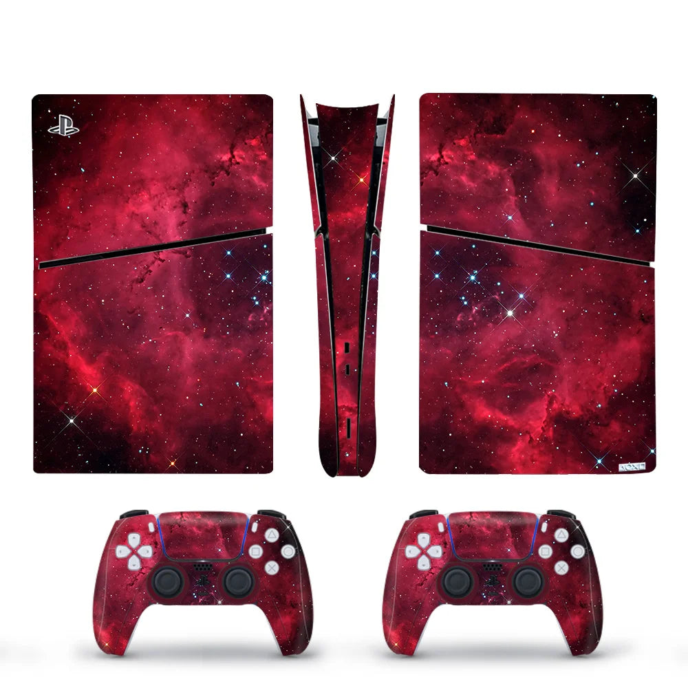 Decal Vinyl Skin Sticker For PS5 Slim Digital Console Protective Skin Case 2PCS Controller Gamepad For PS5 Slim Accessories GadgetGlobe