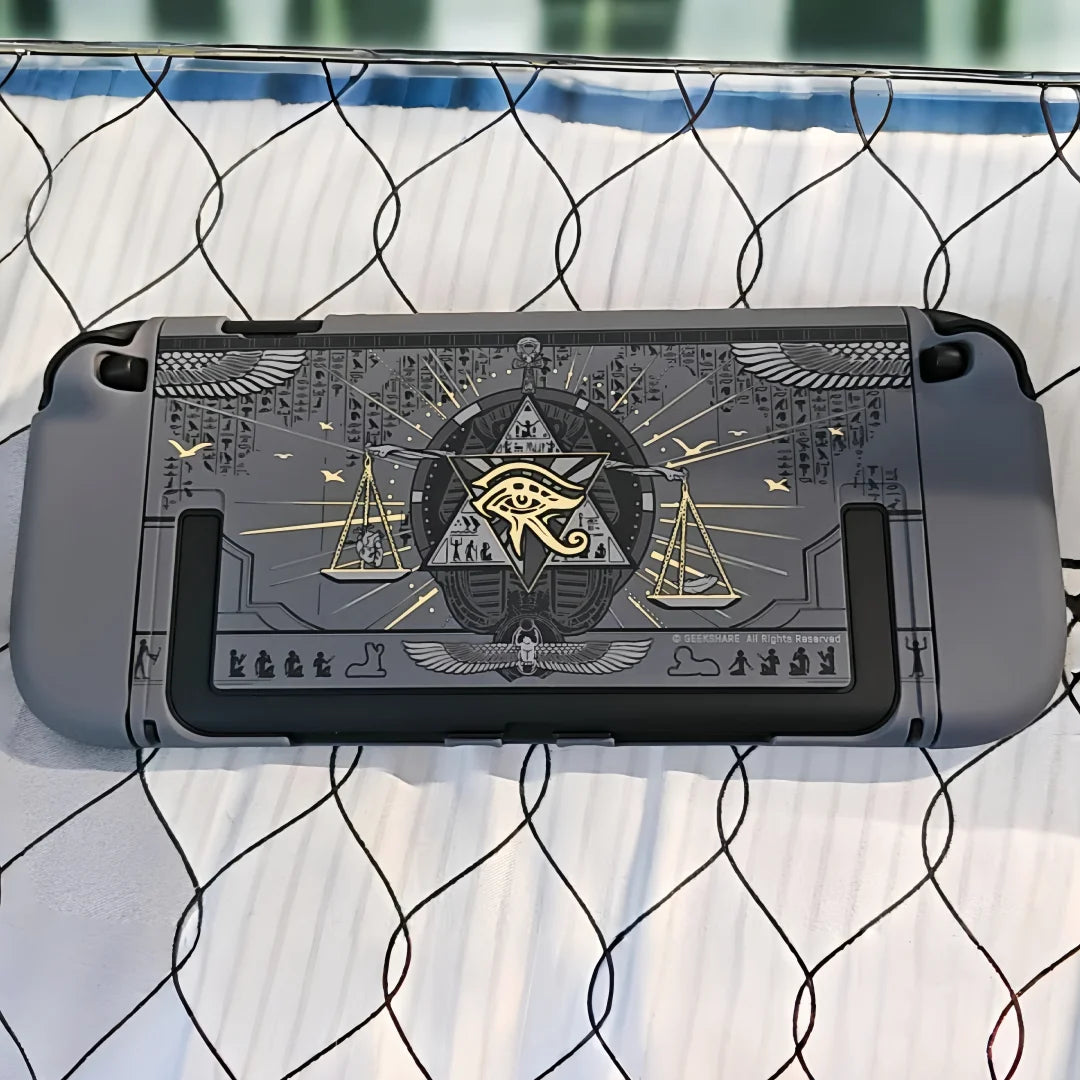 Geekshare Switch 2 Protective Case Full Wrap Hard Shell Anti Slip Anti Drop Egypt Pattern Cover For Gamers Men In Stock GadgetGlobe