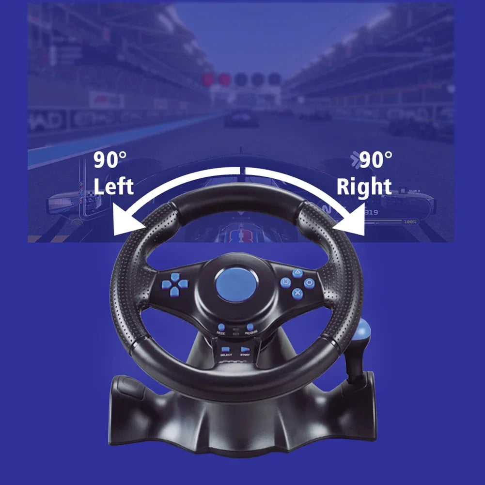 USB Car Steering Wheel For Switch For Xbox For 360 For PS4 For PS3 For PC Racing Steering Wheel Vibration Controller Simulator GadgetGlobe