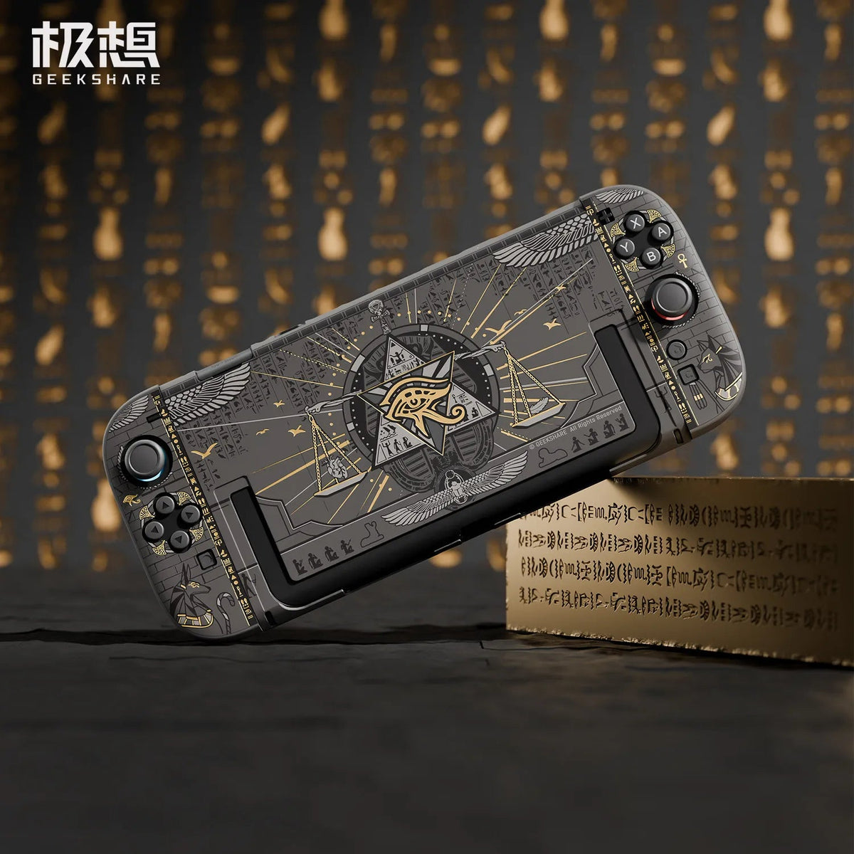 Geekshare Switch 2 Protective Case Full Wrap Hard Shell Anti Slip Anti Drop Egypt Pattern Cover For Gamers Men In Stock GadgetGlobe