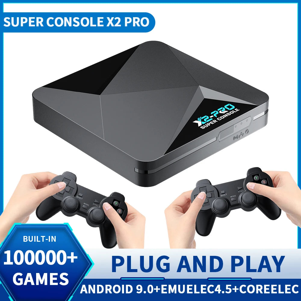 KINHANK Retro Video Game Console Super Console X2 Pro with 90000 Video Games for PS1/DC/MAME/SS with Gamepad Kid Gift Game Box GadgetGlobe