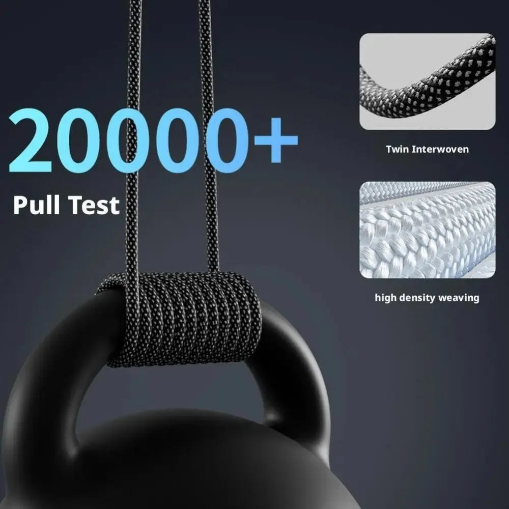65W Magnetic USB C To Type C Fast Charging Cable Nylon Braided Anti Winding Data Cord Quick Charge 3.0 For iPhone Samsung Huawei GadgetGlobe