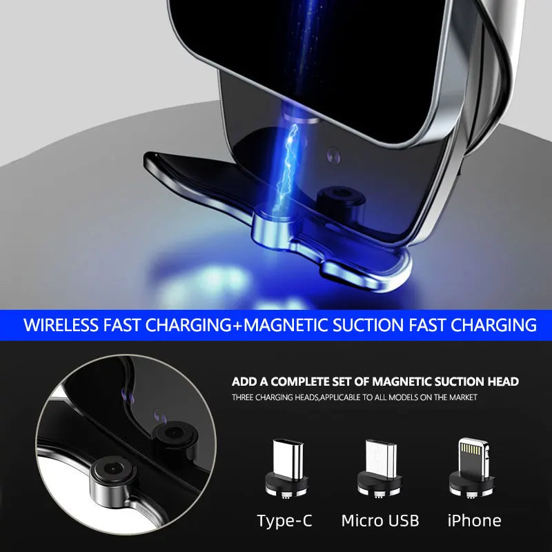 Gravity Car Phone Holder For Volkswagen VW Polo MK6 AW 2019-2023 Special Fix Bracket Base Support Smartphone Wireless Charging GadgetGlobe