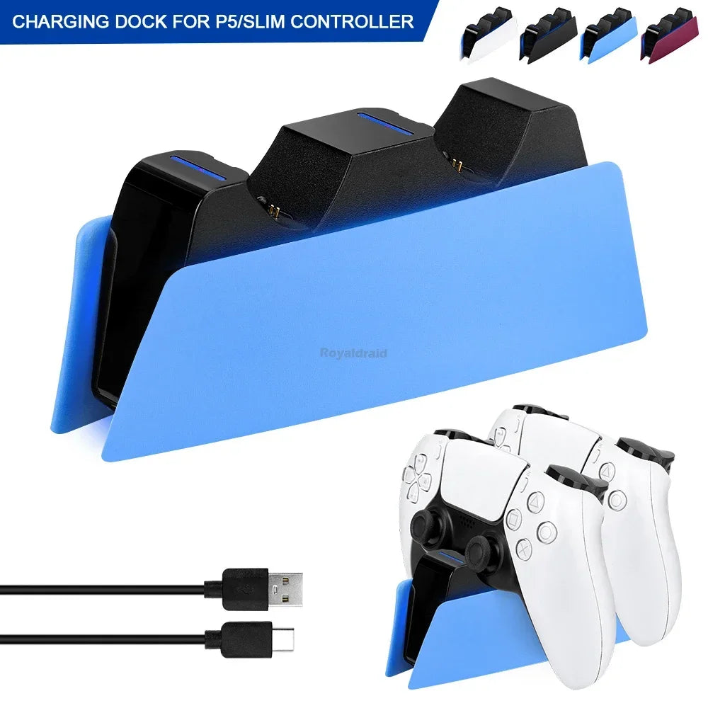 30th Anniversary Controller Charging Station Dual Fast Charger Dock for PS5 DualSense Wireless Controller LED Charging Indicator GadgetGlobe
