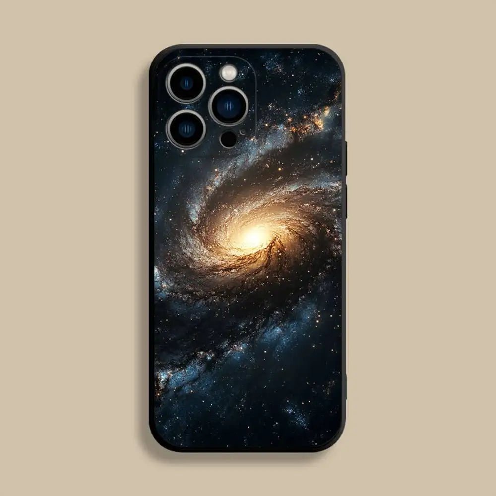 Space For Galaxy Universe Phone Case For iPhone 17,16,15,14,13,12,Pro,Max,Plus,E,SE4,Air,Mini Black Soft Cover - GadgetGlobe