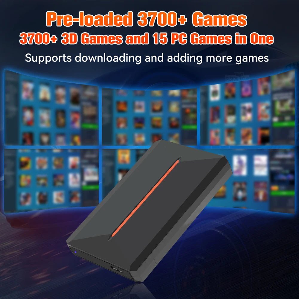 3760+ 3D/AAA Games for PS4/PS3/PS2/Switch/WII/WIIU/N64/DC Etc Portable 500GB Launchbox External Gaming Hard Drive for Windows PC - GadgetGlobe