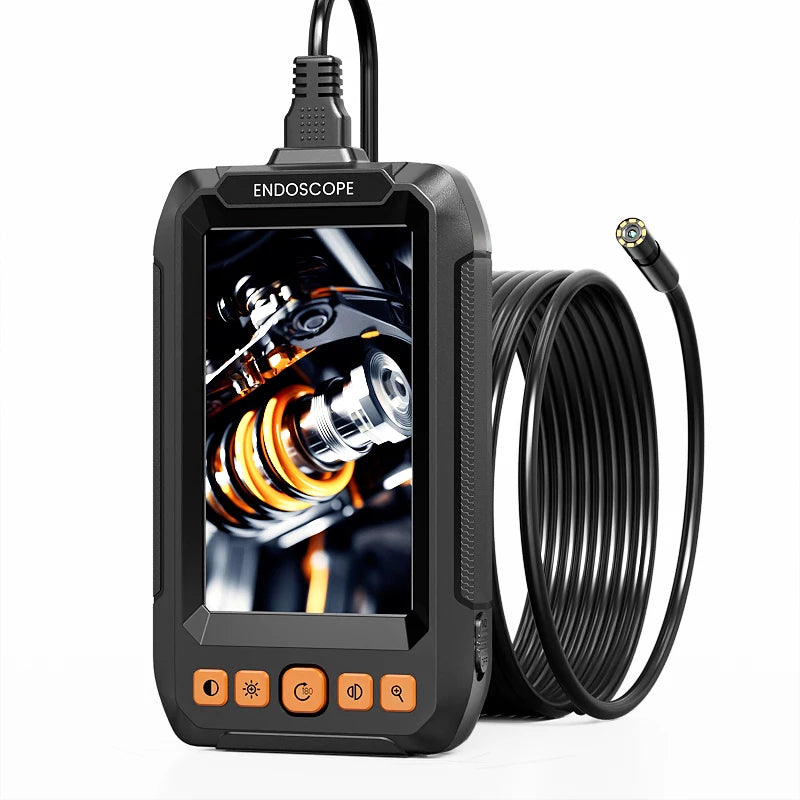 4.3'' IPS Screen Industrial Endoscope Dual Camera 8MM Borescope For Car Repair/Vehicle Engine IP67 Waterproof 8 LEDS GadgetGlobe