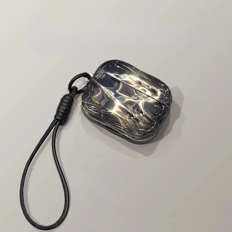 Water Ripple Headphone Case Suitable for AirPods Pro2/3 AirPods 2/3/4 TPU Material Custom Translucent Earphone Protective Case GadgetGlobe