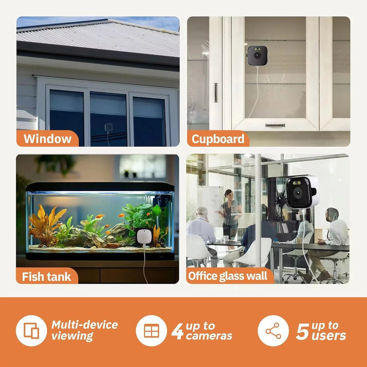 Mini Window Camera Replaces Outdoor 2.4/5GHz WiFi Camera 3MP Resolution Full-Color Night Vision Through Window Camera 2026 - GadgetGlobe