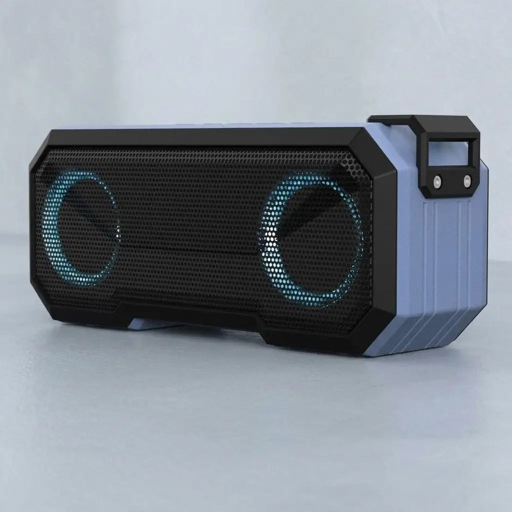 Portable Bluetooth Speaker Wireless LED Flash Light TWS Bass Stereo IPX7 Waterproof Loudspeaker FM Radio 12H Playtime Subwoofer Outdoor Boombox Hands Free Mic USB C for Pool Beach Party Camping Travel GadgetGlobe