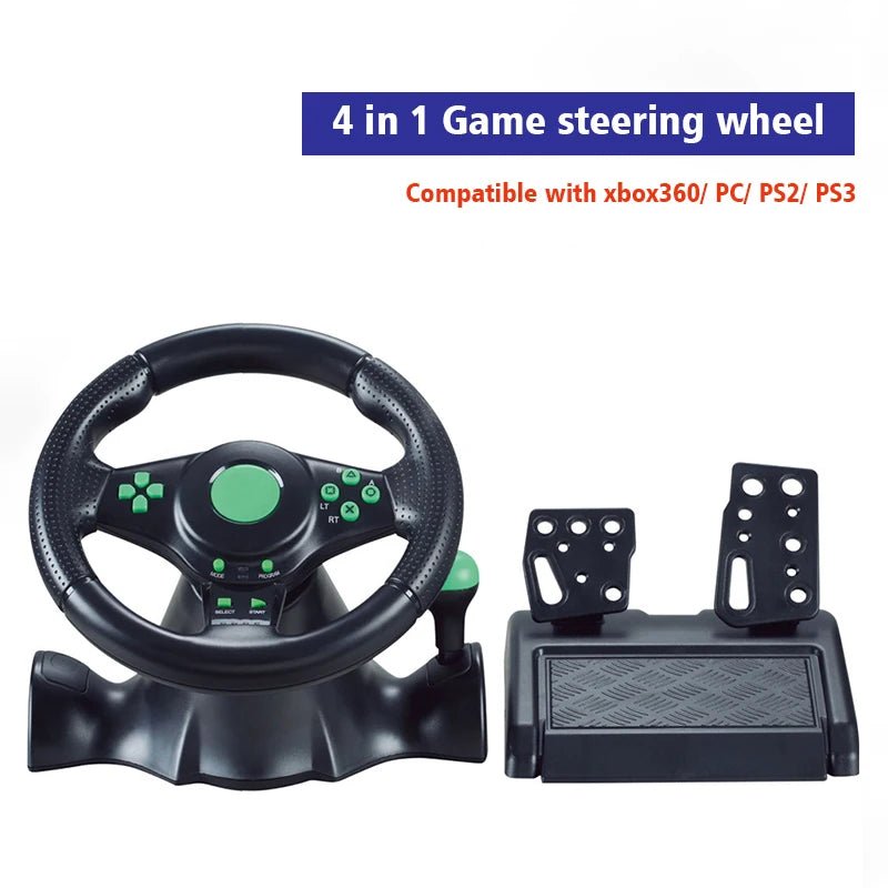 DATA FROG Game Steering Wheel For PS3 Racing Pad 180 Degree Computer USB Car PC Vibration Joysticks For PS2/PS3/Xbox 360/Switch - GadgetGlobe