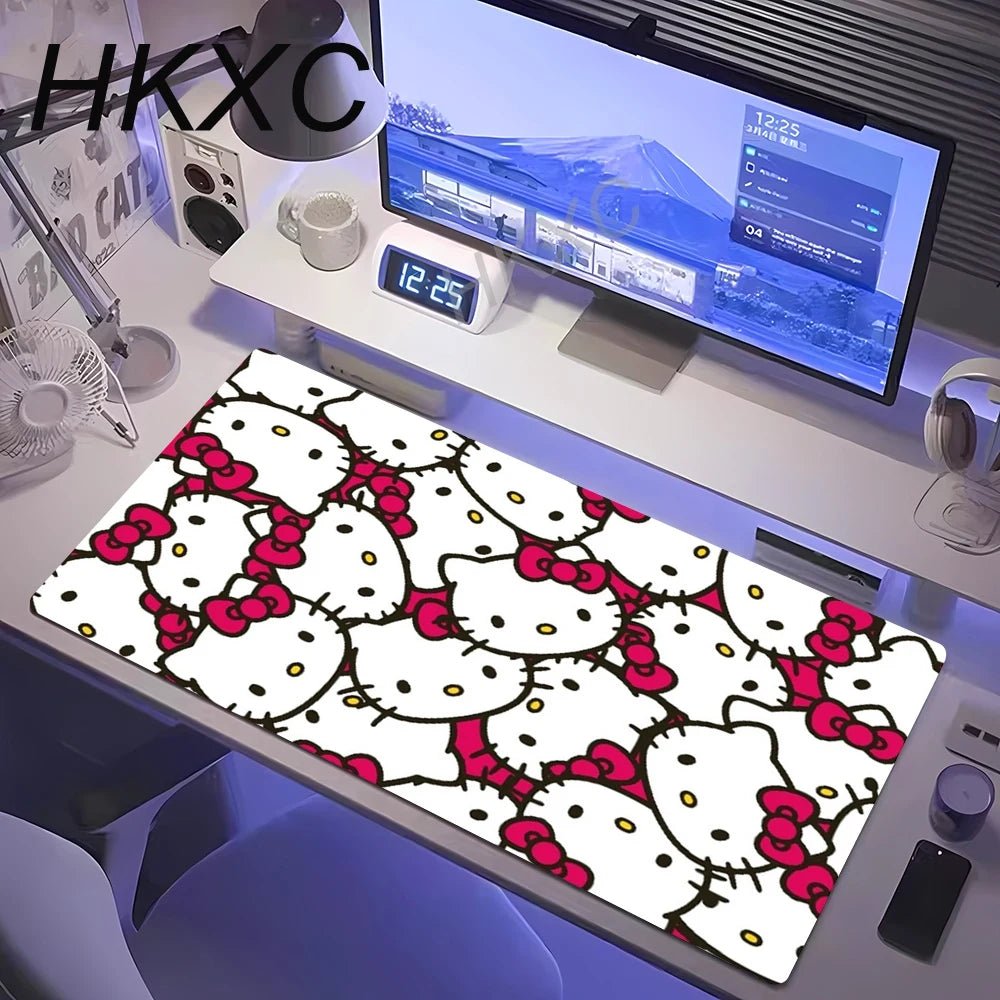Kawaii Cute Hello Kitty Mouse Pad Non-slip Rubber Computer Mat Gamer Balance Decoracion Deskmat Laptop Office Large Big Carpet - GadgetGlobe