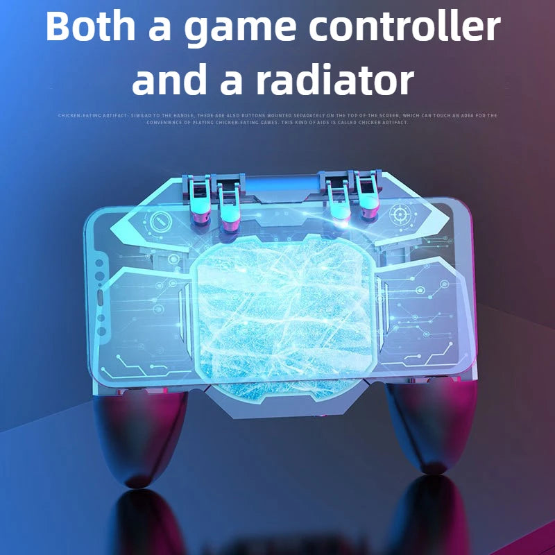 MEMO DL88 2 in 1 Mobile Phone 6 Finger Gamepad Joystick Controller with Semiconductor Cooling Radiator for IOS Android Universal GadgetGlobe